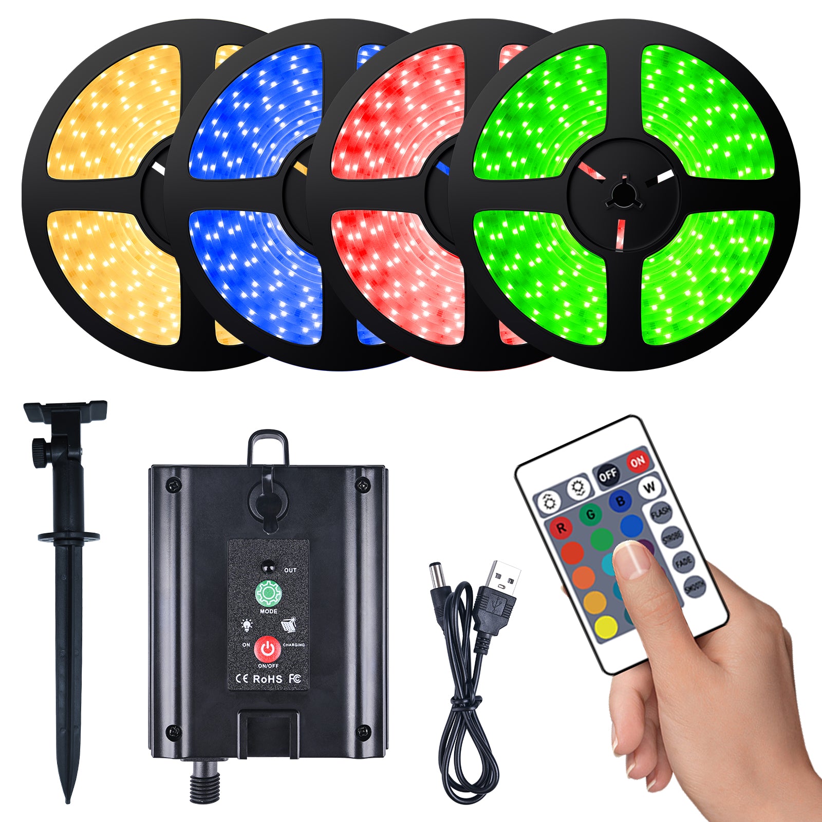Outdoor Solar LED Strip Lights