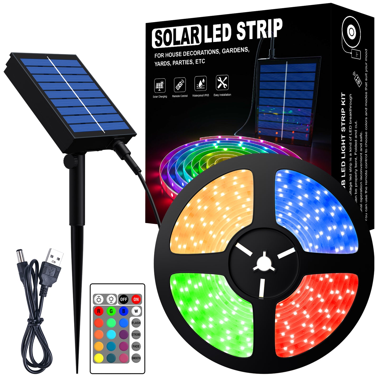 Outdoor Solar LED Strip Lights