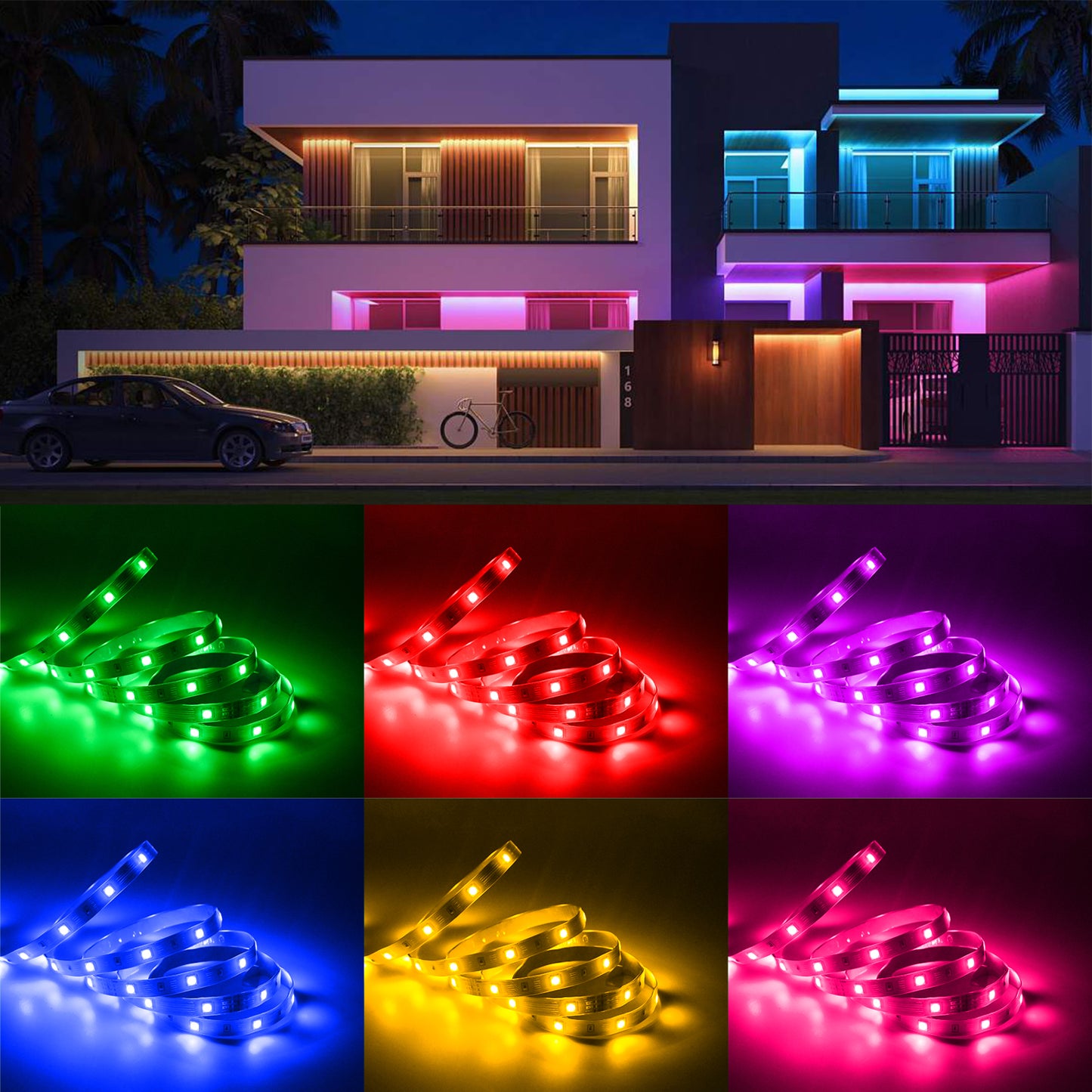 Outdoor Solar LED Strip Lights