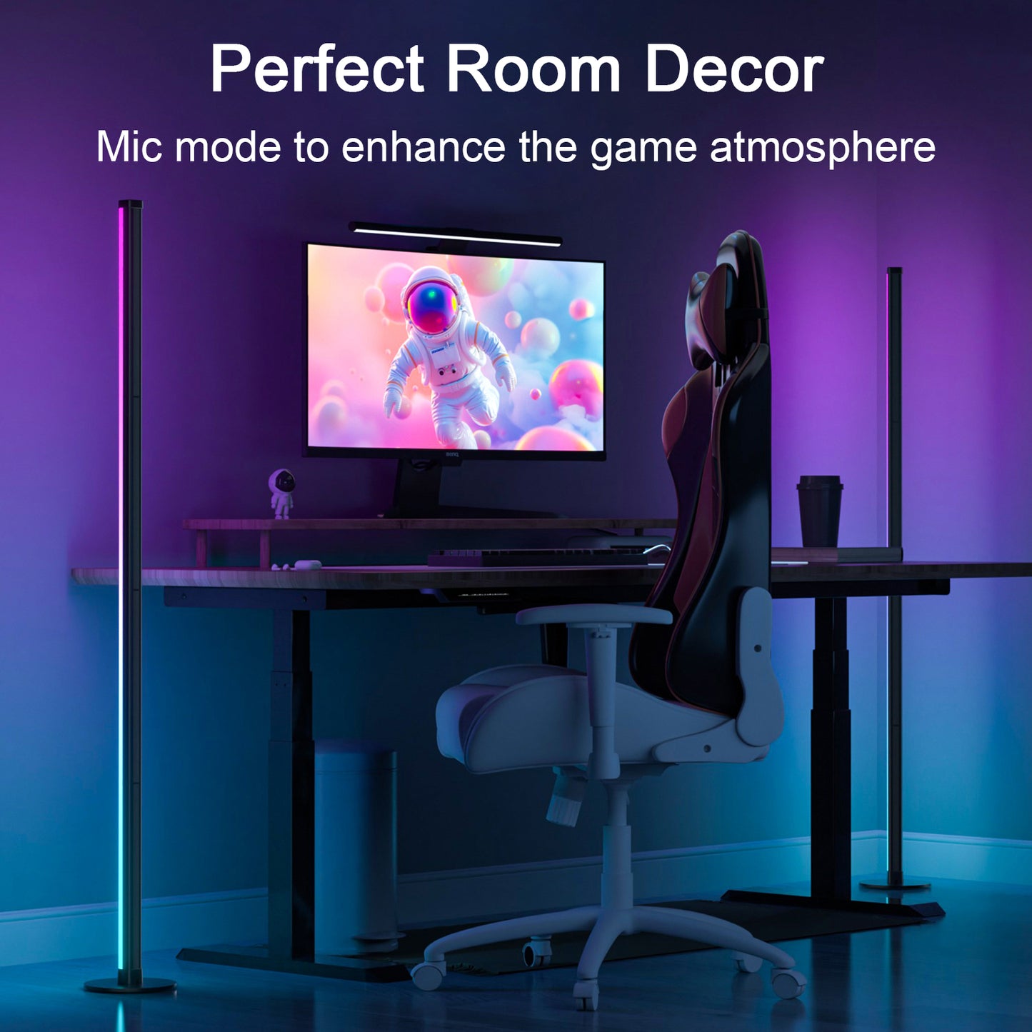 Dynamic Multicolor LED Floor Lamp with DIY Customization
