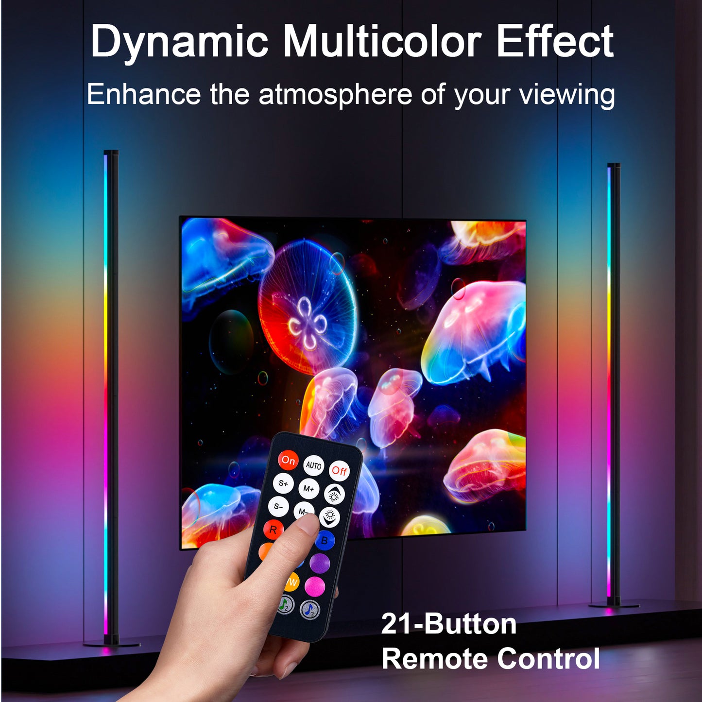 Dynamic Multicolor LED Floor Lamp with DIY Customization